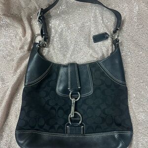 Coach Black Signature Shoulder Bag